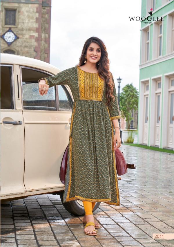 Wooglee Verona Fancy Wear Rayon Designer Kurti Collection